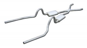 Pypes Exhaust SGG12 | Pypes GM G SS 2.5" Crossmember-back System w/ X-pipe NO MUFFLER; 1978-1988