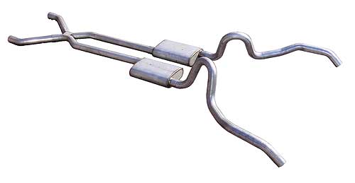 Pypes Exhaust SGN10R | Pypes Nova 2.5" Crossmember-back System w/ X-pipe RacePro; 1962-1967