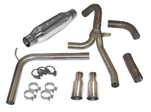 SLP 31042A | Loudmouth Exhaust Camaro V8 Cat-back System w/3.5 Slash Tips; 1998-2002