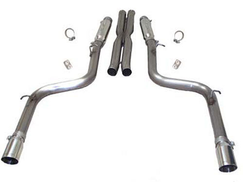 SLP D31005 | Loudmouth II Exhaust Magnum SRT-8 Cat-back System use w/#D30003, #D30003A/stock exhaust manifolds; 2005-2008