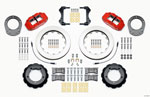 Wilwood Narrow Superlite 4R Front Hat Kit 12.88in Red 76-77 Ford Bronco Dana 44 w/Lines; 1976-1977