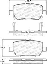 StopTech Street Brake Pads Acura RL, Rear; 2005-2012