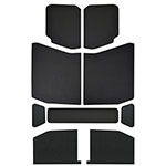 DEI 18-23 Jeep Wrangler JL 4-Door Boom Mat Headliner - 9 Piece - Black Leather Look; 2018-2024