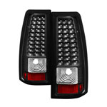 xTune GMC Sierra 1500/2500/3500 LED Tail Lights - Black; 1999-2003