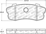 StopTech Sport Brake Pads Chevrolet Corvette Z06 8 Pad Set, Rear; 2006-2011