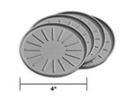 WeatherTech Round Coaster Set - Grey - Set of 4