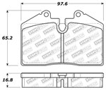 StopTech Sport Brake Pads Porsche 944 Turbo, Front; 1989-1989