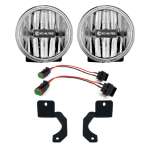 KC HiLiTES 18-23 Jeep JL/JT 4in. Gravity G4 LED Light 10w SAE/ECE Clear Fog Beam (Pair Pack System); 2018-2023