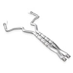 Stainless Works Ford Mustang GT Exhaust: 3 inch Chambered Round Catback With Factory Connect X-Pipe and 3-inch Muffler Core; 2015-2016