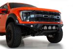 Addictive Desert Designs 2021+ Ford Raptor Bomber Front Bumper w/ 3 Baja Designs LP6 Light Mounts; 2021-2023