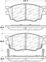 StopTech Street Brake Pads Mazda 626, Front; 1998-2002