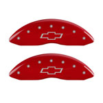 MGP 4 Caliper Covers Engraved Front & Rear MGP Red Power Coat Finish Silver Characters