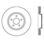 StopTech Nissan 370Z Sport Drilled/Slotted Rotor, Front Left; 2009-2017