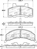 StopTech Street Brake Pads Oldsmobile Cutlass Cruiser, Front