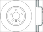 StopTech BMW 640i Sport Cryo Cross Drilled Rotor, Front Left