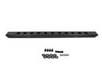 Kentrol 45-86 Jeep CJ 54 Inch Front Bumper with holes - Powdercoat Black; 1955-1986