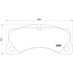 Hella 2012+ Porsche Cayenne 958 Front Brake Pad Set