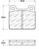 StopTech Sport Brake Pads Mercedes-Benz 350SL To 12/72, Front