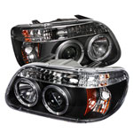 Spyder Ford Explorer 1PC ( Non Sport and Sport Trac Model ) Halo Projector Headlights - Black - (PRO-YD-FEXP95-HL-1PC-BK)