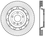 StopTech Ford Flex Sport Slotted Brake Rotor, Front Left; 2013-2017