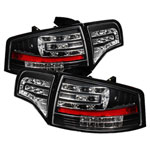 Spyder Audi A4 4Dr LED Tail Lights - Black - (ALT-YD-AA406-G2-LED-BK); 2006-2008