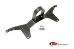 BMR Rear tunnel brace with safety loop Mustang V8 Black Hammertone; 2005-2014