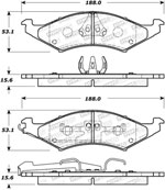 StopTech Street Brake Pads Ford Taurus exc Police Pkg, Front