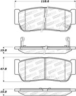 StopTech Street Brake Pads Kia Sedona, Rear