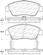 StopTech Street Brake Pads Acura ILX, Front; 2013-2015