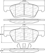 StopTech Street Brake Pads Mercury Mariner Steel Piston, Front; 2009-2011