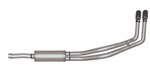 Gibson 88-93 Chevrolet C1500 Cheyenne 5.7L 2.5in Cat-Back Dual Sport Exhaust - Stainless; 1988-1993