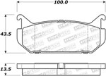 StopTech Street Brake Pads Mazda 626, Rear; 1993-2002