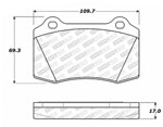 StopTech Street Select Brake Pads Dodge Viper, Front; 1992-2002