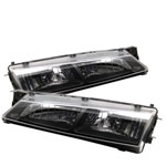 Spyder Nissan 240SX Crystal Headlights - Black - (HD-YD-N294-BK); 1997-1998