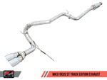 AWE Tuning Ford Focus ST 2.0L Turbo Track Edition Cat-back Exhaust - Chrome Silver Tips