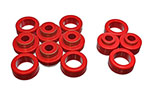 Energy Suspension 87-96 Dodge Dakota 2WD Red Body (Cab) Mount Set; 1987-1996