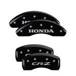 MGP 4 Caliper Covers Engraved Front Honda Engraved Rear CR-Z Black finish silver ch; 2011-2016