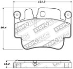 StopTech Street Brake Pads Porsche Cayman Iron Disc, Front; 2006-2006