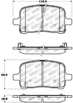 StopTech Sport Brake Pads Pontiac G5, Front; 2007-2008