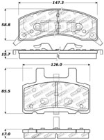 StopTech Sport Brake Pads Chevrolet C3500, Front; 1988-1989