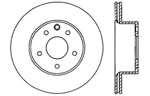 StopTech Infiniti EX37 Sport Cryo Cross Drilled Rotor, Rear Left; 2013-2013