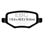 EBC 12+ Chrysler Town & Country 3.6 Greenstuff Rear Brake Pads