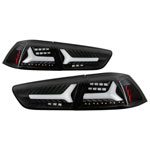 Spyder Mitsubishi Lancer/Evolution X 08-14 V2 LED Tail Lights - Black ALT-YD-ML08V2-SEQ-BK; 2008-2014