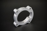 Torque Solution Throttle Body Spacer (Silver): Hyundai Genesis Coupe 2.0T 2010-2012; 2010-2012