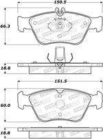 StopTech Street Brake Pads Mercedes-Benz SLK200, Front