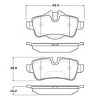 StopTech Street Brake Pads Mini Cooper S, Rear; 2016-2016