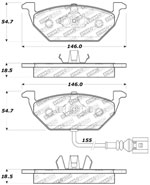 StopTech Sport Brake Pads Volkswagen Beetle Cabrio, Front