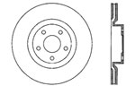 StopTech Cadillac XLR Sport Drilled/Slotted Rotor, Front Left; 2005-2007