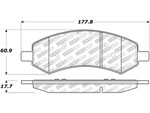 StopTech Street Select Brake Pads Dodge Dakota Replace Phenolic Piston Calipers in Pairs, Front