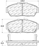 StopTech Street Select Brake Pads Acura Integra GS, Front; 1997-2001